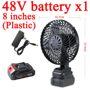 พัดลมขนาด 8 นิ้ว พัดลมแบตเตอรี่ไร้สาย แบตเตอรี่ 2 ก้อน พัดลมแคมป์พัดลมคุณภาพสูง ลมแรง 48V ความจุสูง พัดลมแบตเตอรี่พัดลมพัดลมไร้สายพัดลมพัดลมพลังงานสูงพัดลมพลังงานสูงสามารถใช้ในหลาย ๆ ที่โดยไม่ต้องเสียบปลั๊ก