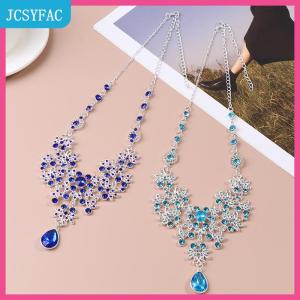 JCSYFAC Wedding party Vòng cổ bông tai Set Flower Water Drop Vòng cổ Bridal Wedding trang sức phụ kiện