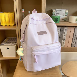 2026 High school girls backpack   Middle school students college-style backpack   Solid color simple and versatile backpack for college students