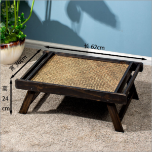 โต๊ะพับหน้าต่างลอยโต๊ะกาแฟขนาดเล็กไม้เนื้อแข็งใหม่จีนบ้านระเบียงโต๊ะเตี้ยโต๊ะเสื่อทาทามิญี่ปุ่นตั้งแคมป์ทัวร์โต๊ะกาแฟง่าย