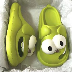 Big-eyed dog slipper lady Feeling of treading on shit wear well home furnishing soft-soled Cute cartoon indoor antiskid Summer Thick bottom