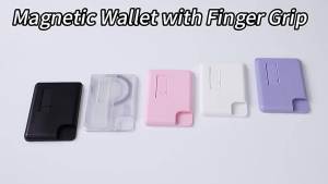For Magnetic Wallet Universal Phone Card Holder Wallet Case For IPhone 15 Pro Max 14 With Grip Card Holder