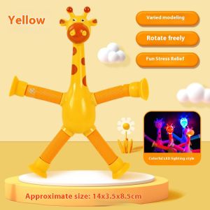 Hốc hồng căng ra con hươu cao cổ Đồ chơi robot với giác hút linh hoạt và tương tác cho trẻ em