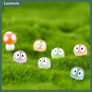 [Leomcio] ตุ๊กตาเป็ดสไปรท์ลูกบอลสีดำเรืองแสง10ชิ้นของประดับตกแต่งบ้านนางฟ้าจิ๋วอุปกรณ์ตกแต่งสวน