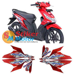 stiker beat 2010 lis les sticker lis body striping motor honda beat karbu 2011 merah