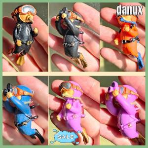danux Kawaii Resin Frogman Aquarium Ornaments Interesting Floating Decoration Simulated Mini Diver Fish Tank Aquarium Accessories