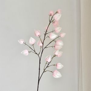 LIWU 60cm Artificial Lantern Flower Decorative Simulation Artificial Lantern Fruits Bouquets Long Branches Plastic Fake Flower Home Vase Decor