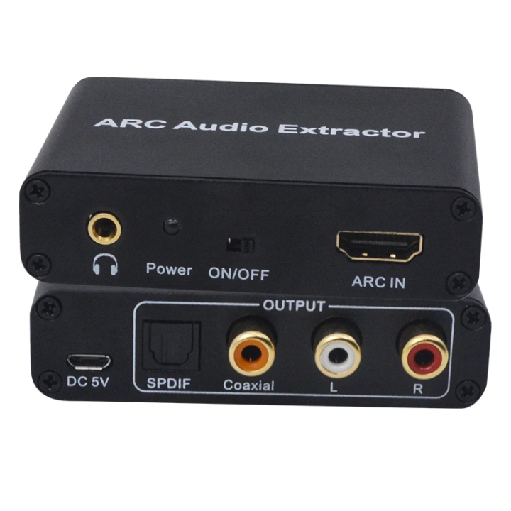HDMI ARC Audio Extractor DAC ARC L/R Coaxial SPDIF Jack Extractor Return Channel Converter For
