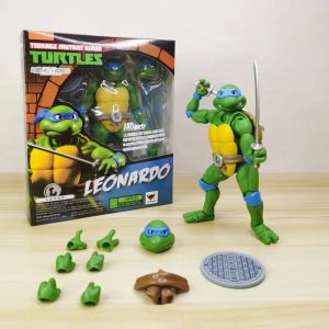 6 In Anime Shf Tmnt Action Figures Leonardo Donatello Michelangelo Raphael Collectible Desktop Decoration Toy Kids Birthday Gift2026