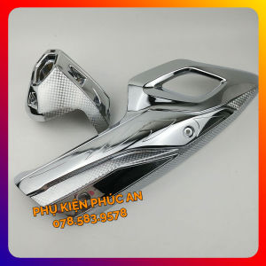 Ốp che ống pô xe Sh nam năm 2017 2018 2019 pát bô cách nhiệt ống xả Sh Việt 125 + chụp đuôi đít pô xi inox carbon
