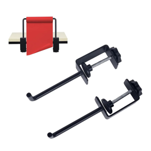 Desk Mounted Paper Roll Organizers Packaging Roll Stand for Artists Craft Adjustable Up to 1.8 Inch Thick Tabletops