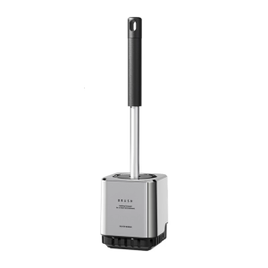 Antibacterials Toilet Brush Wall Attachable Space Efficient Tool Ergonomic Grip Soft Scrubbing Bristles For Tight Space