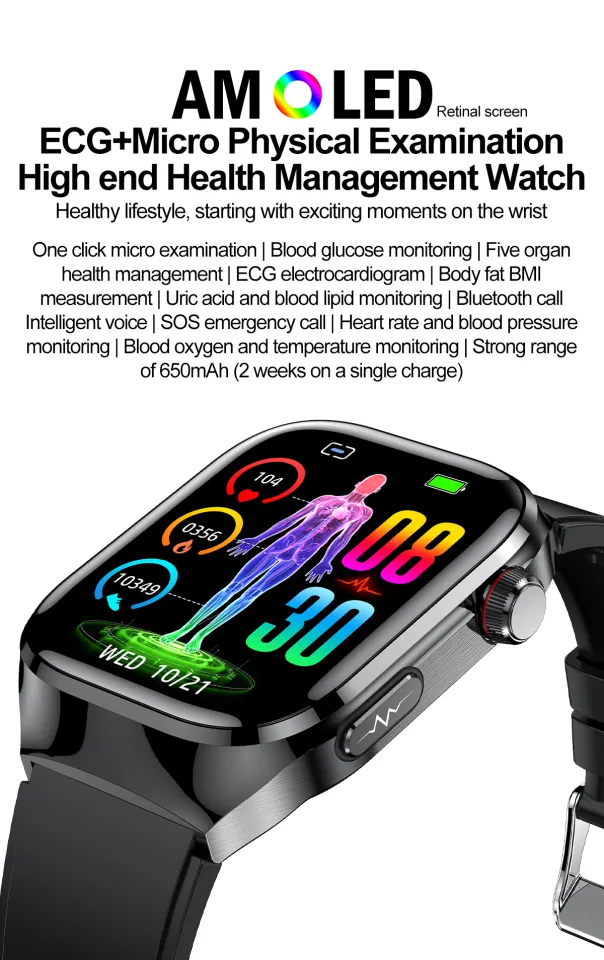 Smart Watch Full Touch Screen Ecg+Ppg Bluetooth Call Men's Women