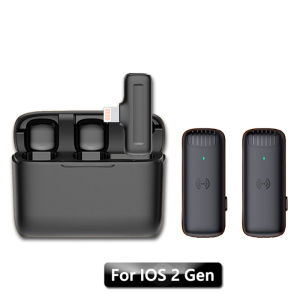 MIni Portable Wireless Lavalier Microphone for Smart Phone Android Audio Noise Cancelling Video Recording Lapel Mic with Charging Case