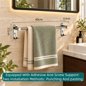 Bathroom Towel RackStainless Bath Bathroom Organizer Rack Bathroom Shelf  Wall Mounted Organizer Shelf