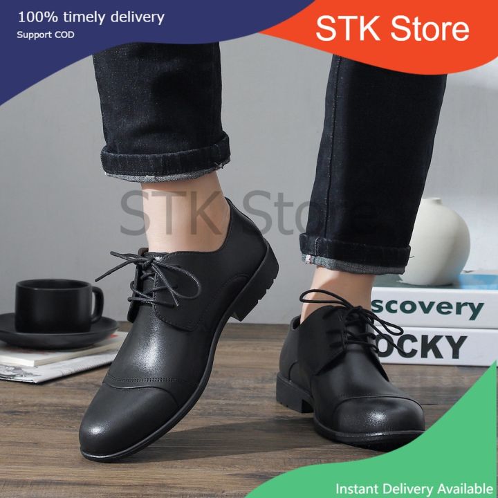 Lazada leather hot sale shoes