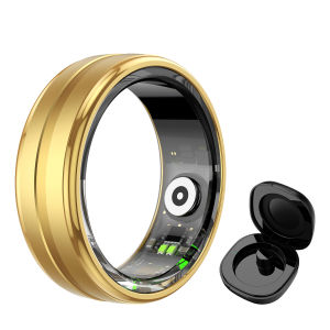 R06 Smart Ring for Men & Women - 5ATM Waterproof Fitness Tracker with Multi-Sport Modes - 24/7 Heart Rate (HR) Blood Oxygen (SpO2) & Sleep Monitoring - Wireless Charging Activity Tracking - Health Smart Ring Compatible with Android & iOS