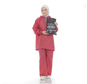 PROMO KDR JAS HUJAN SETELAN JAKET dan CELANA PRIA WANITA ELASTIS TEBAL By KDR