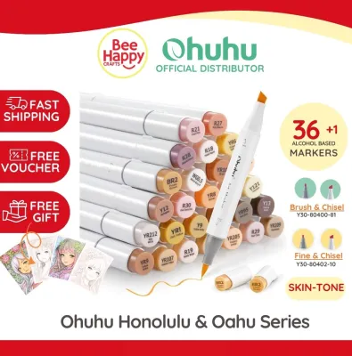 Ohuhu 36 Skin Tone Colors Dual Tips Alcohol Art Markers Y30-80400-81 & Y30-80402-10