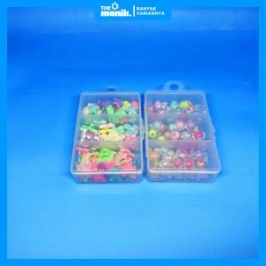 Manik Set Sekat 3 Kotak Glossy Clear Isi