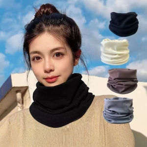 Devonmet Neck Warmer Keep Warm Soft Neck Scarves Fashion Thickened Lining Velvet Windproof Sport Scarf for Women Men