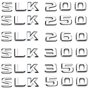 Car Trunk Letters Logo Emblem Badge Decals Sticker For Mercedes-Benz SLK Class R170 R171 SLK63 SLK55 SLK200 SLK230 SLK260 SLK300 SLK320 SLK350 SLK250 SLK500 Accessories