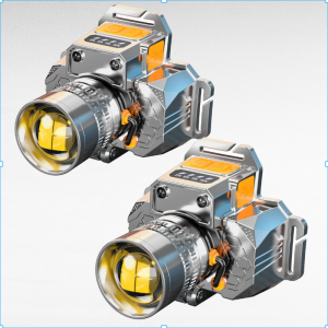Headlamp Rechargeable Ultra-Bright Super-Long Range Head-Mounted Lighting Lithium Flashlight Fishing Special Mining Lamp Small头戴式强光手电筒