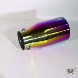 HKS Car Exhaust Stainless Steel Universal Auto Muffler Tail Tip Chrome Racing Throat PIpes Modified Rear Round Automobile Exterior Accessories
