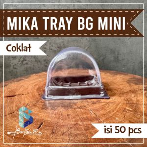 Mika Bolu Gulung BG Mini + Tutup Per Pack / Mika Tray bolu gulung slice isi 50 pcs