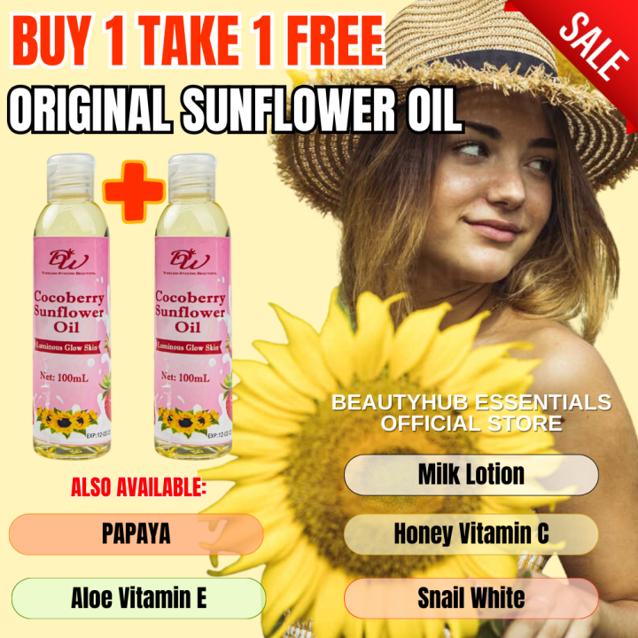 BUY 1 TAKE 1 EFFECTIVE SUNFLOWER OIL DW Sunflower Moisturizing Lightening Sun Flower Moisturize