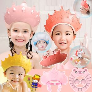 [Bestmix]COD หมวกอาบน้ำเด็ก หมวกสระผมเด็ก กันน้ำ กันแชมพูเข้าตา ปรับขนาดได้