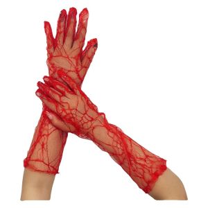 BANDA Solid Color Spider Web Gloves Gauze Transparent Women Driving Gloves Breathable Mesh Long Mittens Girls
