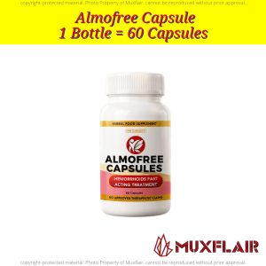 Almofree Capsules l Daily Support for Almoranas l Helps Support Hemorrhoid Care & Gut Balance l 1 Bottle 60 Capsules