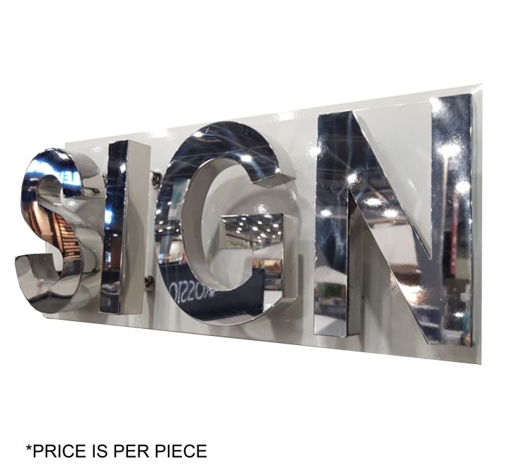 Stainless steel build up signage (Large), 3d, house number, building