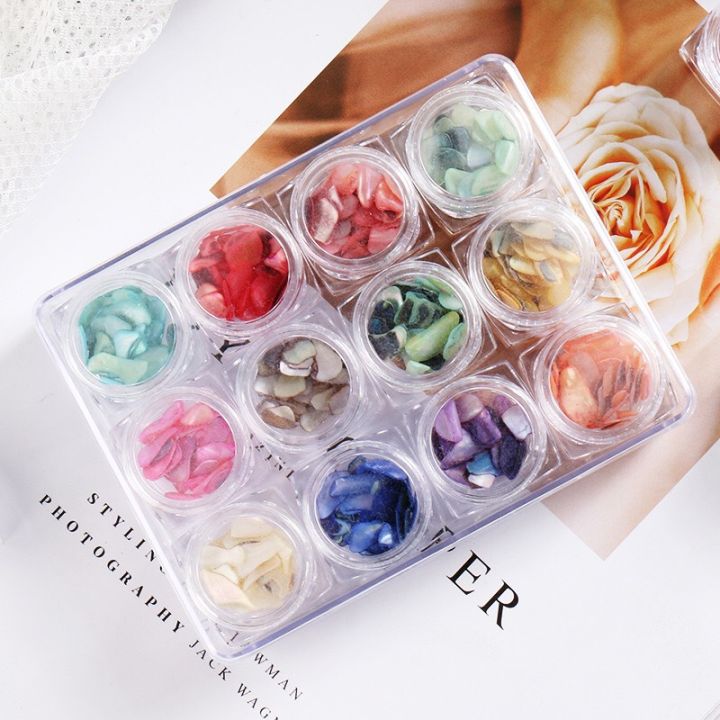 Set sỏi mix màu khảm trang trí móng tay