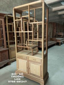 Tủ Kệ Bày Đồ Gỗ Gụ Mẫu Trơn Cao 2 Mét Sâu 36 Rộng 98cmTủ Kê Dáng Nội Thất Siêu Sang Trọngcó phun sơn Đầy Đủ