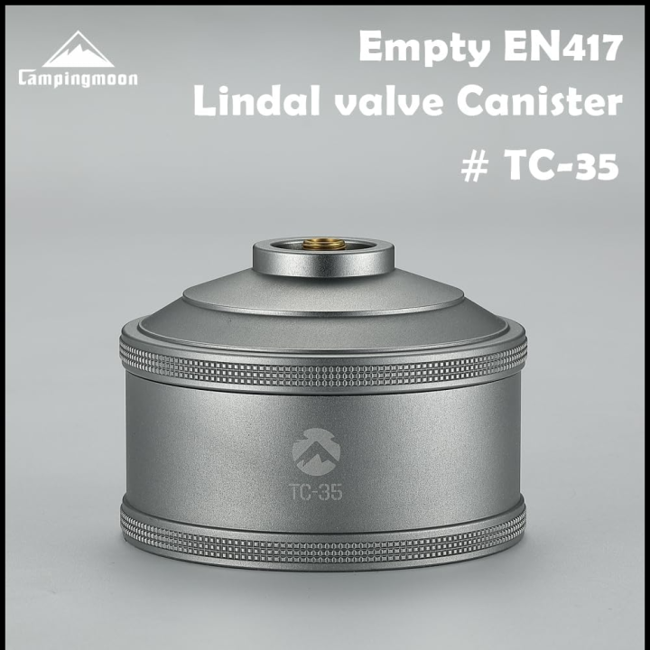 CAMPINGMOON%20TC-35%20Refillable%20Empty%20Screw%20Type%20Butane%20Canister%20110g%20Tank%20Premium%20CNC%20Finish%20Aluminum%20Refill%20with%20Standard%20Nozzle%20Type%20Canister%20Fuel%20Camping%20EN417%20Lindal%20Valve%20Gas%20for%20Outdoor%20Stove%20Lamp%20Lantern%20Torch%20Camping%20Moon%20BKTC-35%20YTC-35%20-%20Image%203