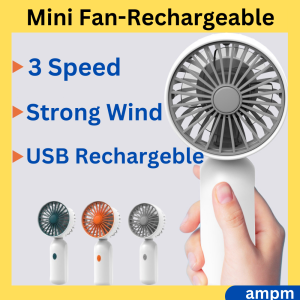 Portable Fan Mini Fans Handheld USB Rechargeable Table Desk Small fans Travel Pocket Fan Strong Wind