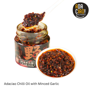 Adaciao Chili Oil with Minced Garlic Dip | Spicy Aromatic Dipping Sauce