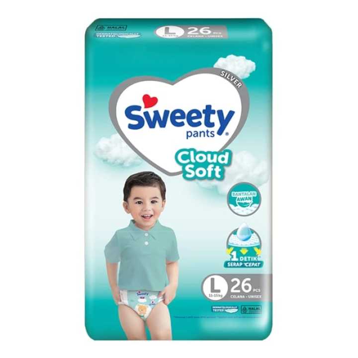 Sweety Silver Pants Cloud Soft L 26s Popok Celana Baby Diapers | Lazada ...