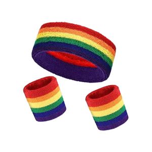 Set Headband Sport + Wristband Olahraga Menyerap Keringat Untuk Wanita Pria