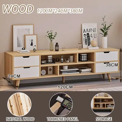 NAIJIA TV Cabinet 120/140/160cm Almari TV Rack TV Nordic style simple modern solid board TV console電視櫃