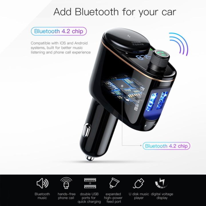 Original Car Charger MP3 Audio Player Bluetooth Car Kit FM Transmitter