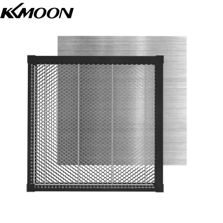 KKmoon Laser Engraver Honeycomb Working Table Steel Panel Board Platform with Measurement for CO2/Diode/Fiber Laser Engraving Cutting Machine Compatible with NEJE/XTOOL/ORTUR/SCULPFUN Laser Engraving Machine 500 x 500mm Work Area
