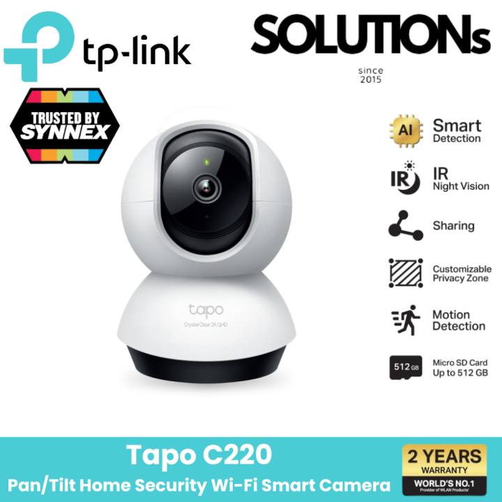 TP-Link ⚡️กล้องไวไฟ⚡️Tapo C220 [แพ็คคู่สุดคุ้ม] กล้องไวไฟ 4MP 2K+ QHD ...