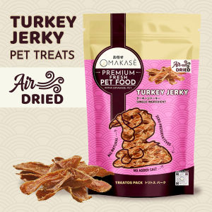 OMAKASE AIR DRIED Turkey Jerky Dog & Cat Single Ingredient Dehydrated Pet Treats