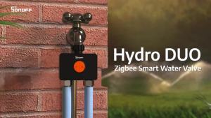 SONOFF Garden Watering Timers 2 Outlet Sprinkler Hydro DUO Dual-Channel Zigbee Smart Water Valve With Flow Meter SWV-ZF2E