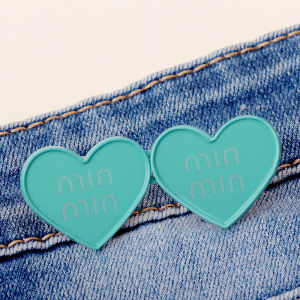 [Bán thua lỗ] 2 chiếc quần váy kẹp cài thắt lưng kim loại hình trái tim tình yêu nhiều màu quần Jean Khóa thắt lưng có thể tháo rời có thể thu gọn