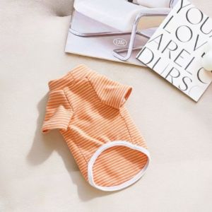 RANG Stripe Pattern Dog Sweatshirt Soft Warm Thermal Fleece Sausage Dog Clothes  Pull-over Winter Dog Outfits For Small Dogs