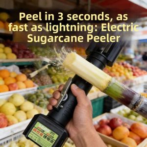 EDHO5 Professional Electric Sugarcane Peeler Peeler Equipment High Efficiency Handheld Sugarcane Cutter Power Tool Anti-slip Hand Sugarcane Peeling Machine Household